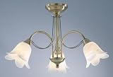 Lyco Ceiling Light Doublet Antique Brass Alabaster 3 Arm Ceiling Light Max 3 X 40 Watt