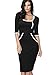 Miusol Women's Navy Style Contrast Short Sleeve Slim Bodycon Pencil Dress