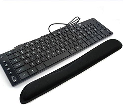 Focuzon Black Soft PC Keyboard Raised Platform Hands Wrist Rest Support Comfortable Pad