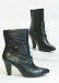 Damen Leder Stiefelette schwarz