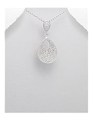 CZ Pendant Necklace In 92.5 Sterling Silver