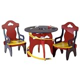 SEI Kid's Racetrack Table and Set of 2 Chairs, Multicolor