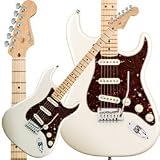 Fender(R) American Deluxe Stratocaster Maple Guitar - Olympic White