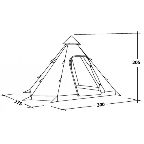 EASY CAMP Tipi noir tente de camping 3 à 8 personnes
