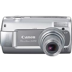 Canon PowerShot A470 Digitalkamera (7 Megapixel, 3-fach opt. Zoom, 6,35 cm (2,5") Display) grau