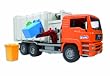 Bruder Toys Man Side Loading Garbage Truck Orange Bruder Toys Man Side Loading Garbage Truck Orange