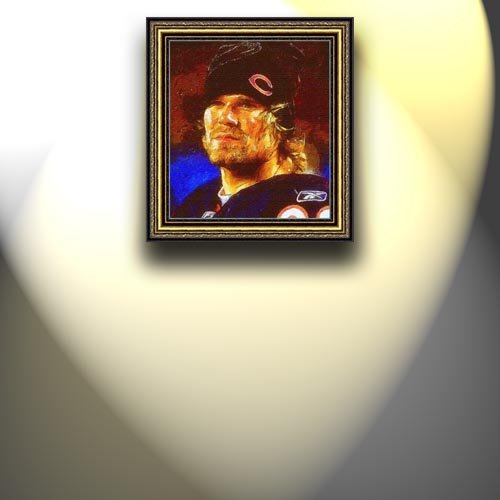 Completely Handpainted American Football Sport Painting, Custom Order FL7170, Oil on Canvas, with Option to Paint Jerry, Brett & Co. from Any Other Favorite Photograph or Picture, Unframed, Size 16'' x 18
