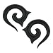 4g Pair of Black Water Buffalo Horn Spirals - BY2A