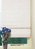 Off White / Cream THICK FABRIC Roman Blind / Blinds - 80cm x 180cm