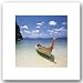 FRAMED - PHI PHI ISLAND - 15.75 x 15.75 - ART PRINT / POSTER (Black Rounded Metal Frame)