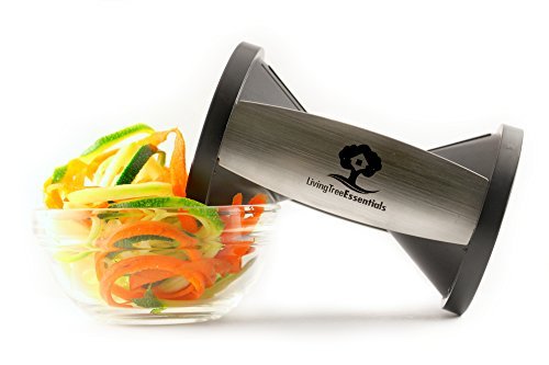 Spiral Vegetable Slicer Spiralizer - Veggie Zucchini Pasta Noodle Spaghetti Maker - Hand Held Peeler Kitchen Tool with Stainless Steel Blade - Premium, Best and Highest Quality on the Market