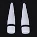 White Acrylic Expander Taper Ear Stretcher Plug 5 / 8''