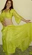 Lemon/Lime Silk Harem Pants
