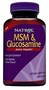 Natrol MSM & Glucosamine Capsules, 180-Count (Pack of 2)