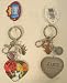 Alice In Wonderland with Flowers Pewter Keyring