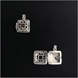 Square Garnet Locket