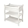 Sleigh Changing Table with Drawer - White