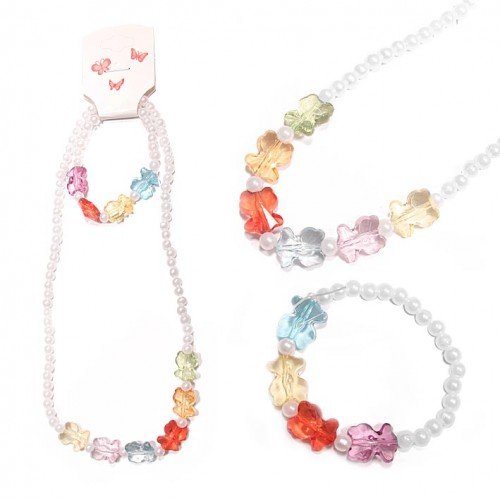 SG PARIS SET NECKLACE+BRACELET MULTICOLOR MULTICOULEUR JEWELRY SET JEWELRY SET PLASTIC WINTER KID COUNTRY KID FASHION JEWELRY / HAIR ACCESSORIES BEAR