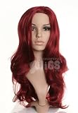Long Dark Red Wavy Wig - Amy Childs Full Volume Centre Parted Style