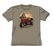 Tractor In Front Of Barn - Adult Safari Green S/S T-Shirt For Men