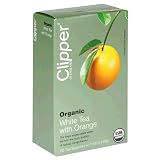 Clipper of England Organic White Tea with Orange, Tea Bags, 20-Count Boxes (Pack of 6)