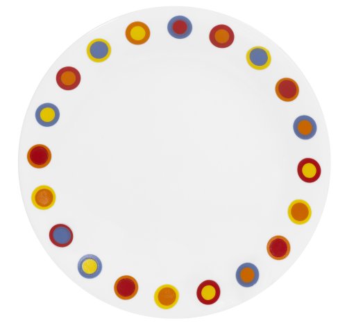 Corelle Livingware 8-1/2-Inch Luncheon Plate, Hot Dots