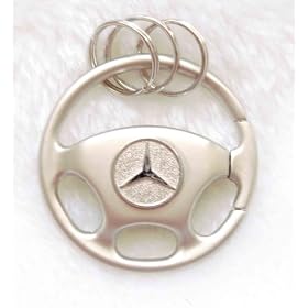Metal Volante Forma Keyhain 3D con Mercedes-Benz LOGO