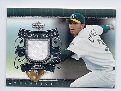 2007 Upper Deck Game Used Jersey #EC Eric Chavez Oakland Athletics