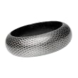Snake Print Metallic Gray Wood Bangle Bracelet