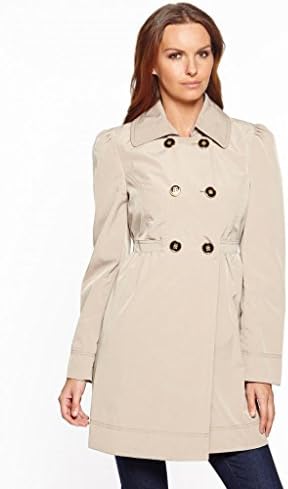 Kenneth Cole Pleated Sleeve Double-Breasted Coat