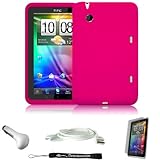 Pink Cover Protective Slim Durable Silicon Skin Case for HTC Flyer 3G WiFi  ....