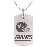 Men's NFL Titanium Dog Tag with Chain- Giants