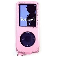 Premium Leather Case with Swivel Belt Clip + Screen Protector for Apple iPod Nano 4 Nano-Chromatic 4th Generation 8 gb 8gb 16 gb 16gb 32 gb 32gb (Nano 4 Chromatic Not Included)
