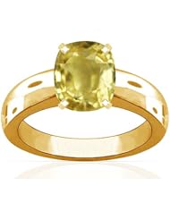 14K Yellow Gold Cushion Cut Yellow Sapphire Solitaire Ring