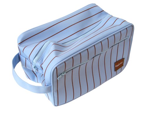 Fresh Deli Hellblaue gestreife Kosmetiktasche Preisvergleich