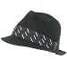 New Braid 3 Pleat Band Stingy Fedora Trilby Hat * Black - Large / Extra Large