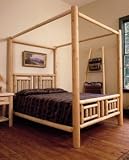 Quilt Twin Canopy Bed