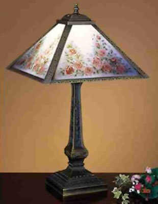 Meyda Tiffany 22in. High Roses Table Lamp 24698