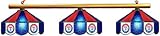 Texas Rangers Pool Table Light - Stained Glass Shades