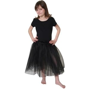 Girls Long Black Tutu