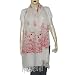 Off-White Neck Wrap Stoles Wool with Thread Embroidery 80 x 29 inches