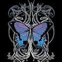 Goth Butterfly Adult T-Shirt