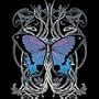 Goth Butterfly Womens Scoop Neck T-Shirt