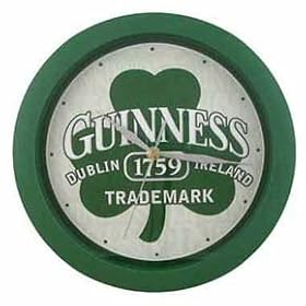 Click here to buy Guinness GUINNESS Clover Wall Clock - Green by Guinness.