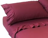 DKNY Night Caravan Ruffle Hem Fitted Sheets, Bordeaux