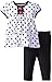 Bon Bebe Baby Girls' Newborn Polka Dot 2 Piece Dress and Legging Set