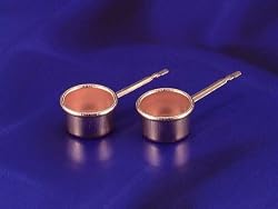Miniature Set of 2 Copper Saucepans