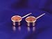 Miniature Set of 2 Copper Saucepans