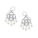 Sterling Silver Celtic Knot Drop Earrings with 5 Freshwater Cultured Pearl Drops