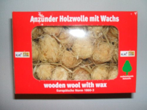 5 Packungen Grill- u. Kaminanzünder Holzwolle Testsieger Grillmagazin 1/2011- KMfiremaker EU-Patent
